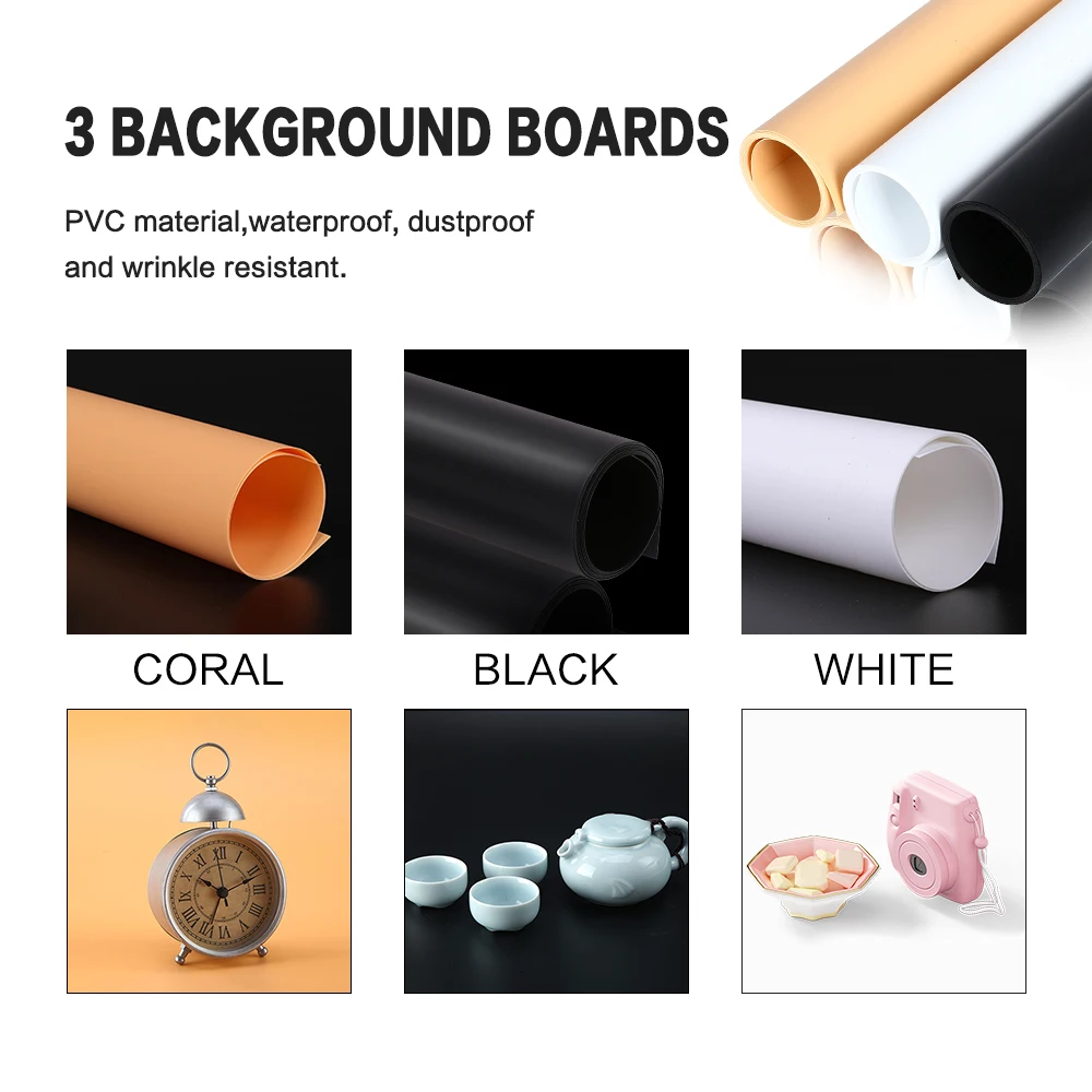 Мягкие коробки для фотостудии 60x60 см с 3 задниками портативные складные