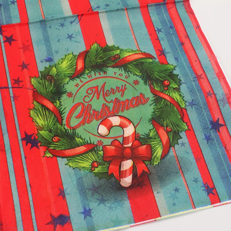 Рождественская салфетка одноразовое бумажное полотенце XMS 20 шт./компл. салфетки