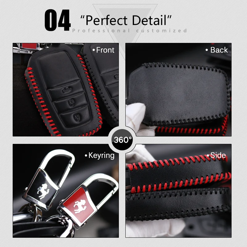 Чехол для автомобильных ключей из натуральной кожи Toyota high Lander Cnder Rav4 Chr Corolla Aqua Camry