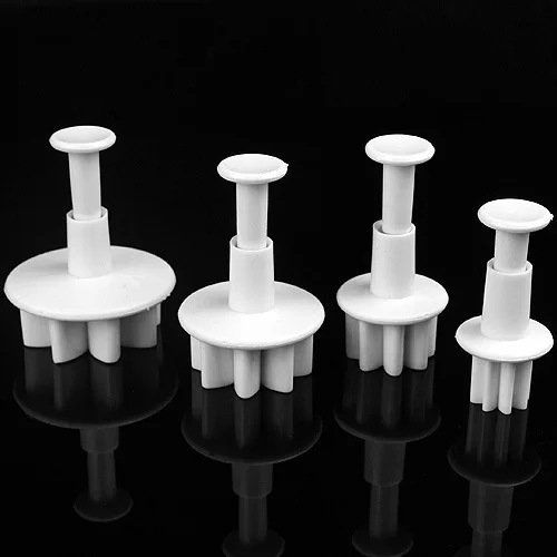 

4Pcs Plum Flower Plunger Fondant Mold Cutter Cake Cookie Decorating Fondant Cookie Cutter