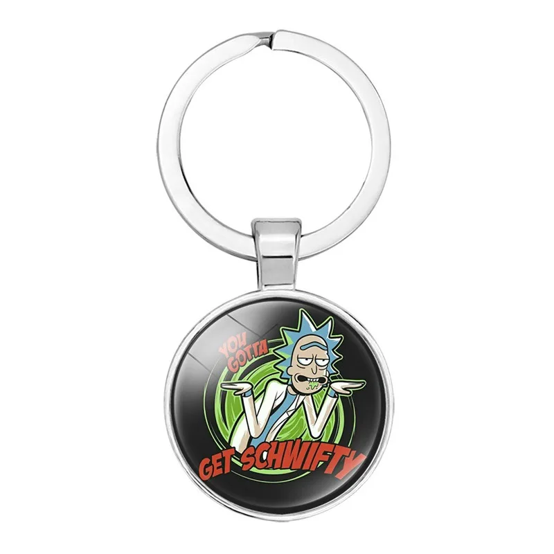 

New Cartoon Scientists And ChildrenKeychains Fashion Time Gem Car Key Chain Creative Backpack Pendant Keyring Gifts For Women