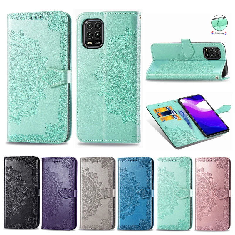 

Mandala Leather Case For Xiaomi Mi 10 9T 9 8 CC9 CC9e SE A3 A2 Max 3 Lite Pro Play Flip Mobile Phone Bag Cover