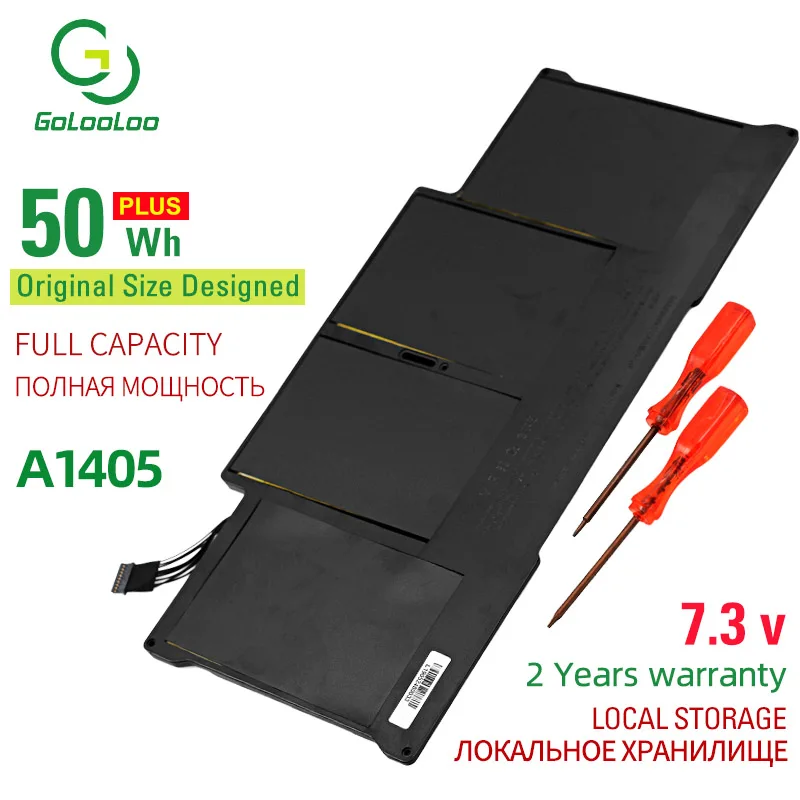 Новый аккумулятор для ноутбука Golooloo A1405 50 Вт/ч 7 3 В Apple MacBook Air 13 дюймов a1405 A1466 A1369 A1377