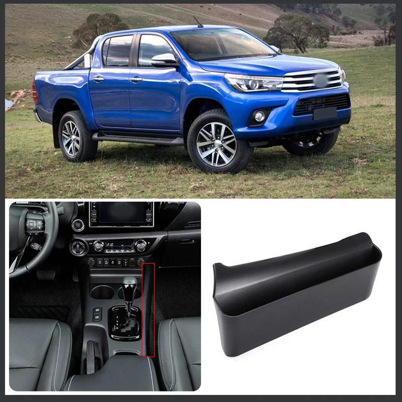 

1PCS Car Center Console Seat Side Storage Box Holder Organizer For Toyota Hilux 2015-2021 Interior Accessories Automotive
