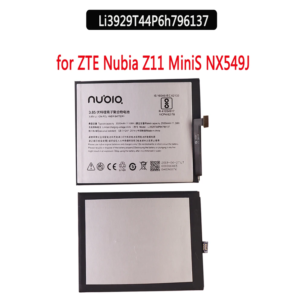 Оригинальный аккумулятор Li3929T44P6h796137 батарея для ZTE Nubia Z11miniS Z11 miniS NX549J Z17mini Z17 mini NX569H