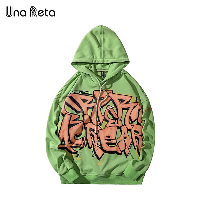 

Una Reta Hoodie Men New Arrivals Pullover Men Harajuku Graffiti Print Tops Oversized Hoodie Plus Size Sweatshirt Man Streetwear