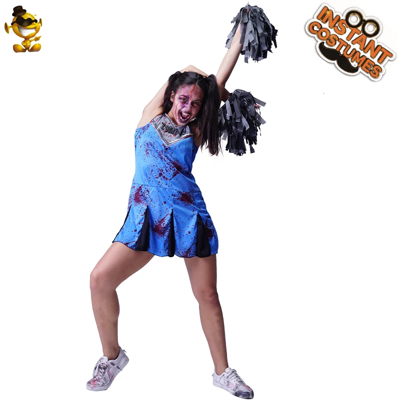 Bloody Cheerleader Costumes Halloween Scary Students Purim Party Role Play Costume Dress |