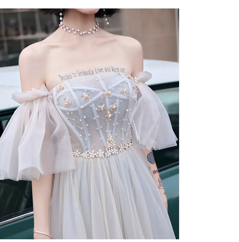 Платья подружек невесты на шнуровке Bateau вечерние платья для выпускного вечера А