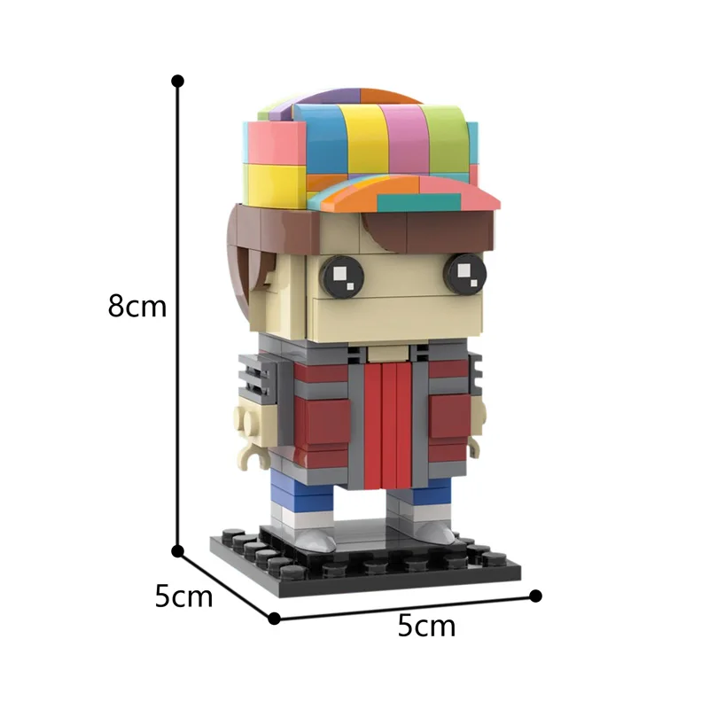 

MOC Movie Figures Back to Future Brickheadz Building Blocks DIY Brick Heads Model Assembly Toys Kids Collection Gifts