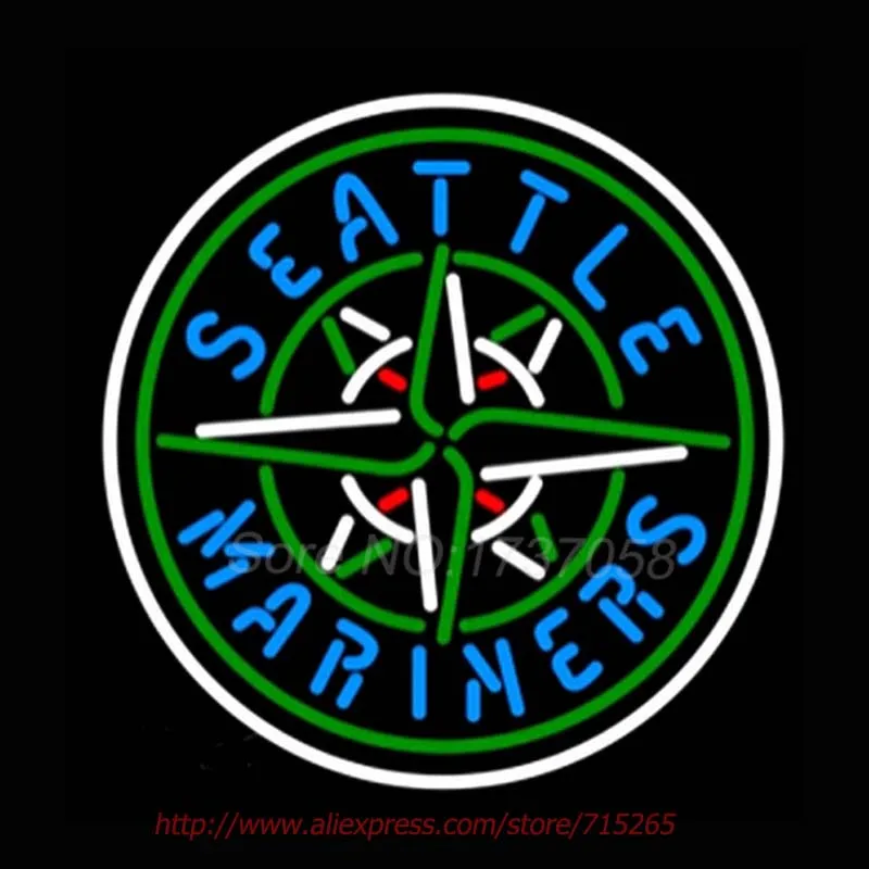 Сиэтл marimers неоновая вывеска для комнаты лампа на заказ аркадная стеклянная