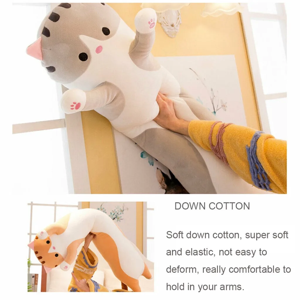 

Long Cotton Cute Cat Doll Plush Toy Soft Stuffed Sleeping Pillow 50CM Comfort Children Fun Play Creative Game Baby Boy Girl Toys