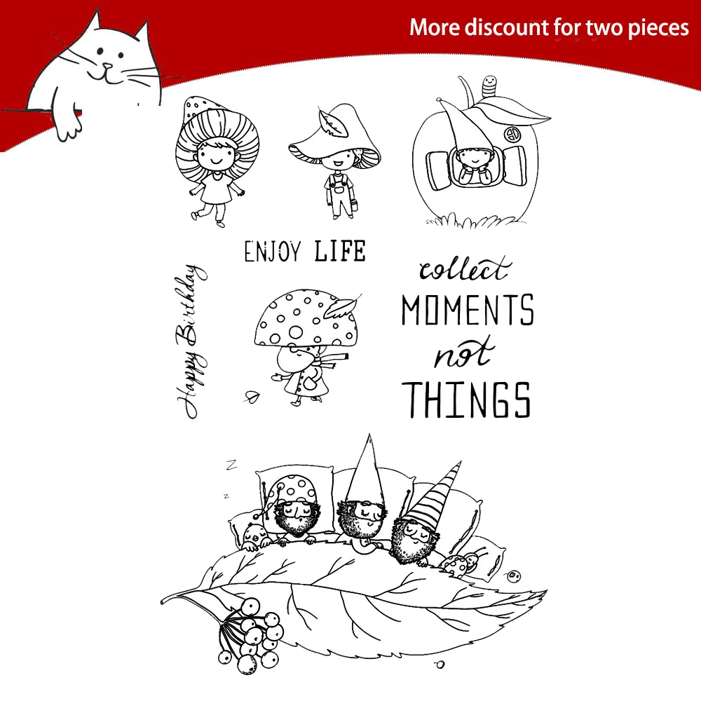 

Cute Little People Clear Stamps For Scrapbooking Card Making Photo Album Silicone Stamp DIY Decorative Crafts