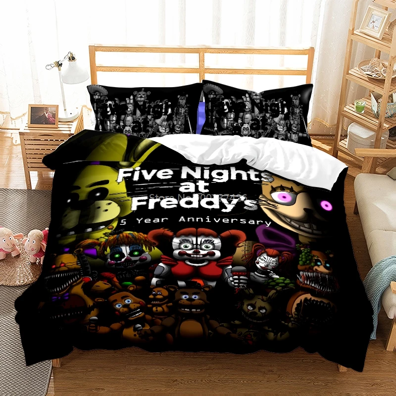 

Horror Game Five Nights At Freddy 3d Bedding Set Duvet Cover Set Pillowcase Custom/King/Europe/USA King Quilt/Blanket Cover Sets