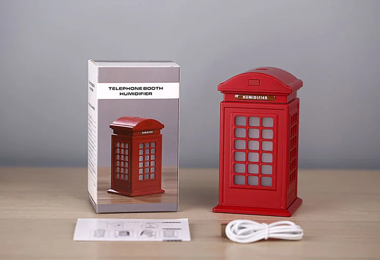 300 мл креативный ретро телефон будка увлажнитель воздуха мини USB бесшумный