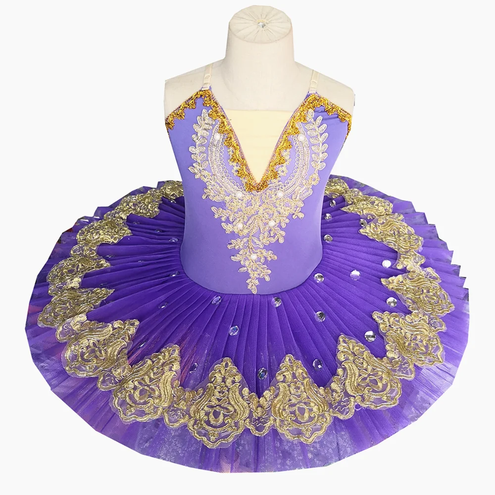 

Ballet Dress Belly Dance Tutus Skirts For Girls Little Dance Dress Light Purple Cute Girls Performance Costumes High Quality