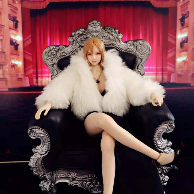 Плюшевая шуба куртка с имитацией кроличьего меха свободная для фигурки 12 дюймов