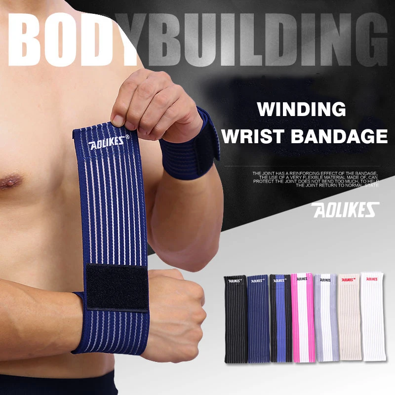 

1PC 40cm Sports Men Women Fitness Weightlifting Wristband Bracer Wrist Bandage Training Joint Band Belt Gym Ankle Wrap Protector