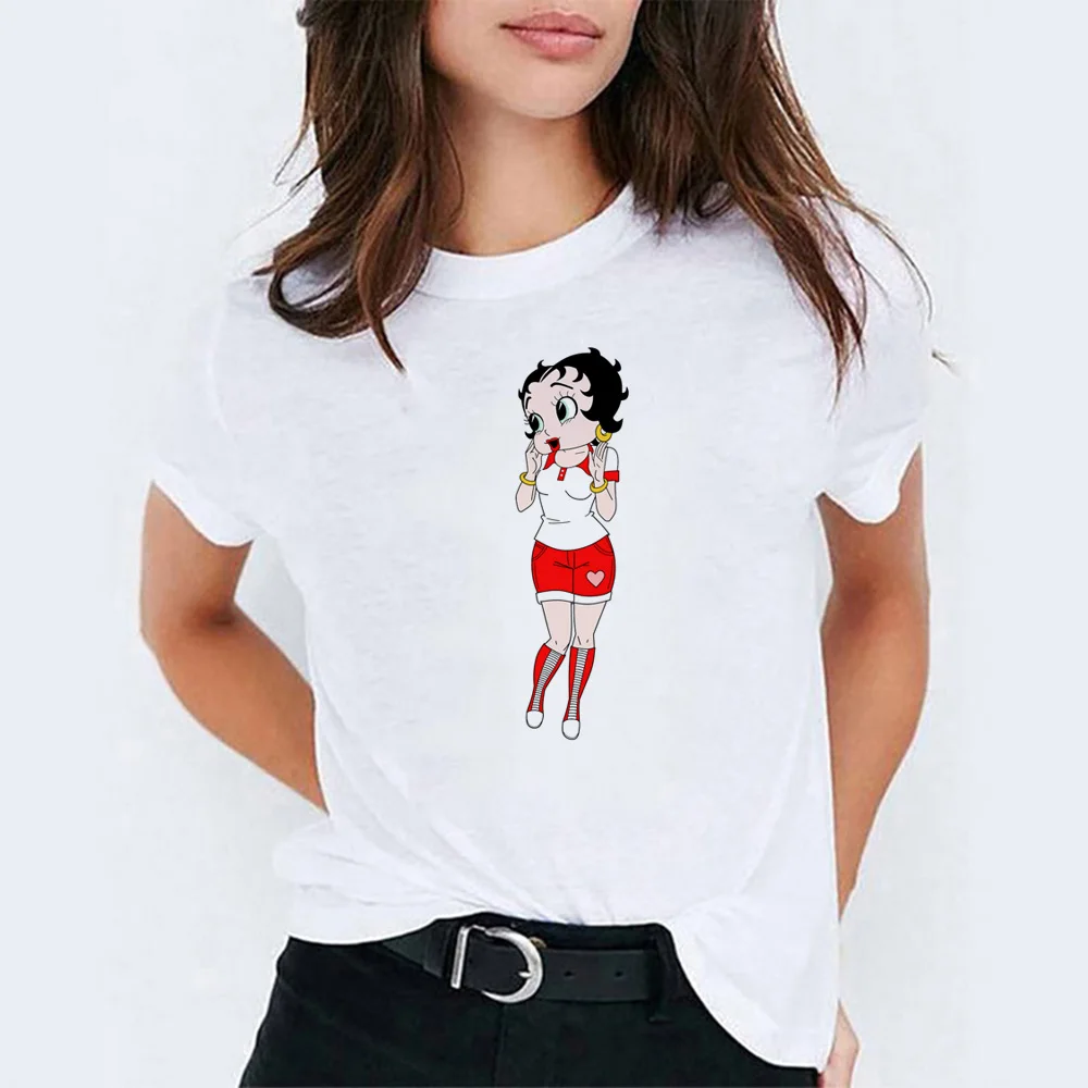Betty Boop футболка женская летняя Эстетическая женская одежда футболка с Микки Маусом Женская Модная стильная женская футболка - Цвет: 12
