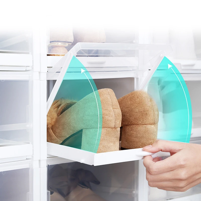 Прозрачный пластиковый чехол для обуви креативный складной пыленепроницаемый