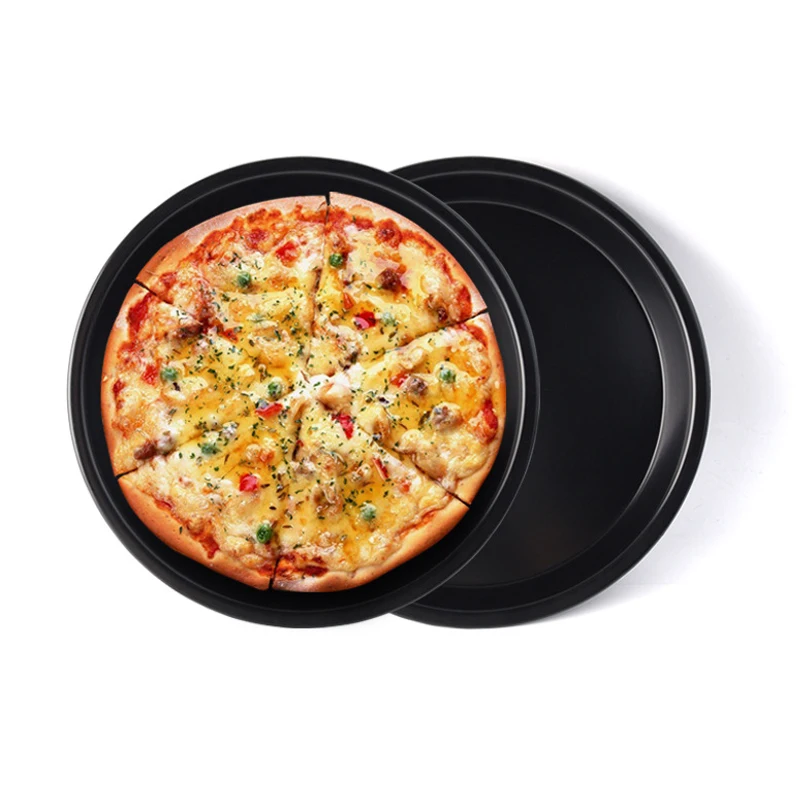 LISM утолщенная 7-дюймовая Углеродистая стальная антипригарная тарелка для пиццы