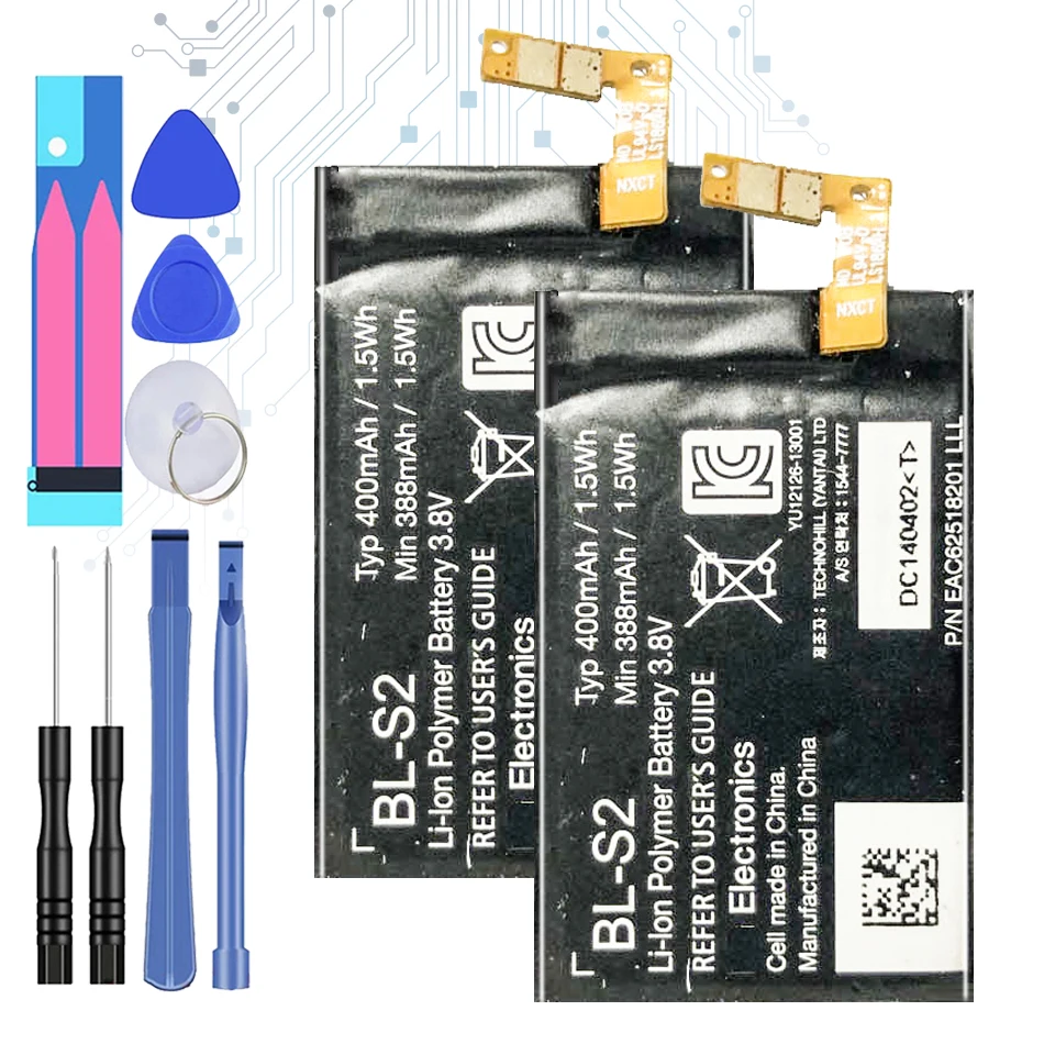 

400mAh Watch Battery BL-S2 for LG W100, Watch R, Watch Urbane 3G