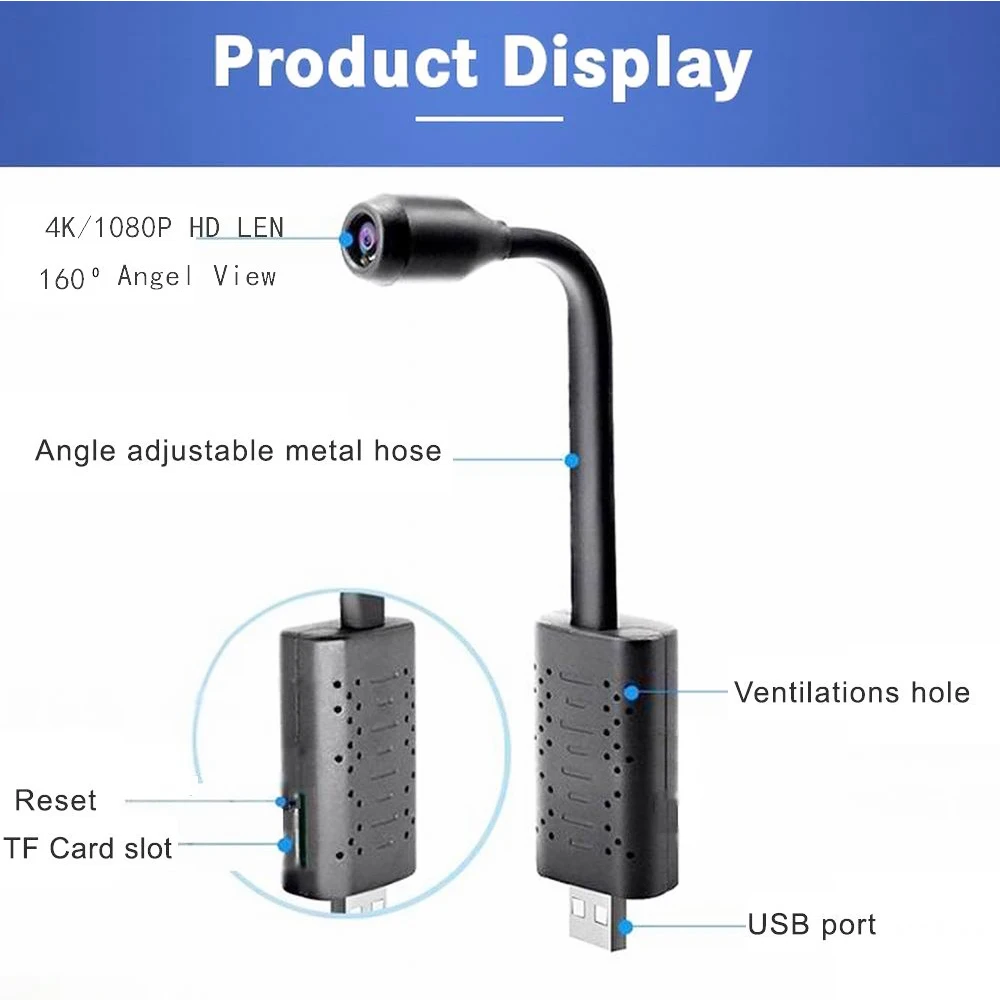 USB Wi Fi камера видеонаблюдения в режиме реального времени IP с Ии и циклической