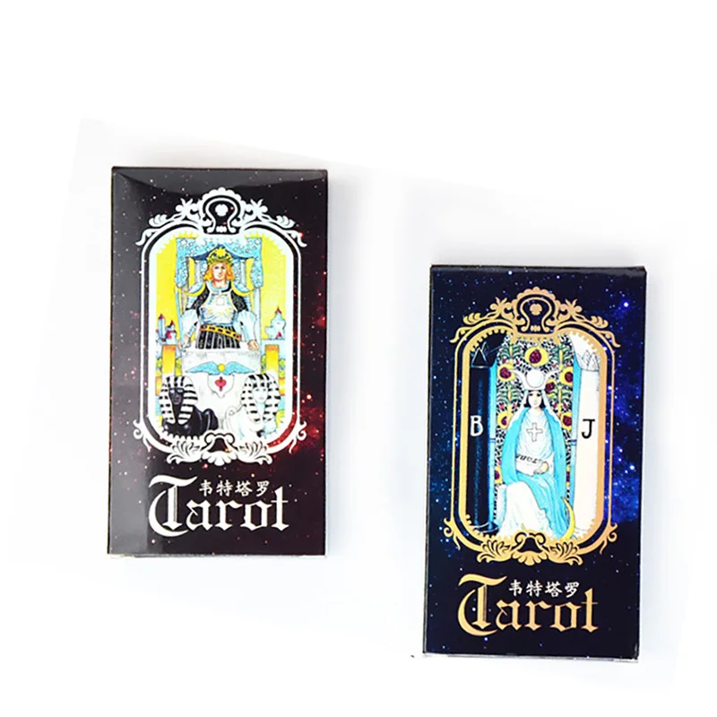 78 шт./компл. голографическая настольная игра Shine Waite Tarot карточная английская