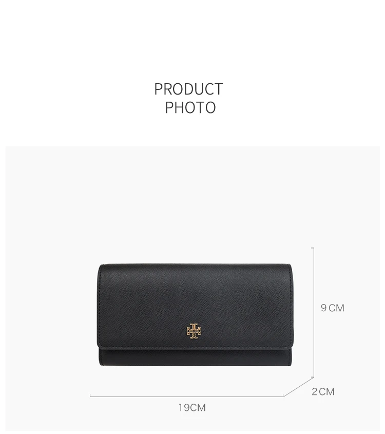 Аутентичный и абсолютно роскошный Tory Burch Emerson конверт Континентальный кошелек Saffiano Кожа 46187