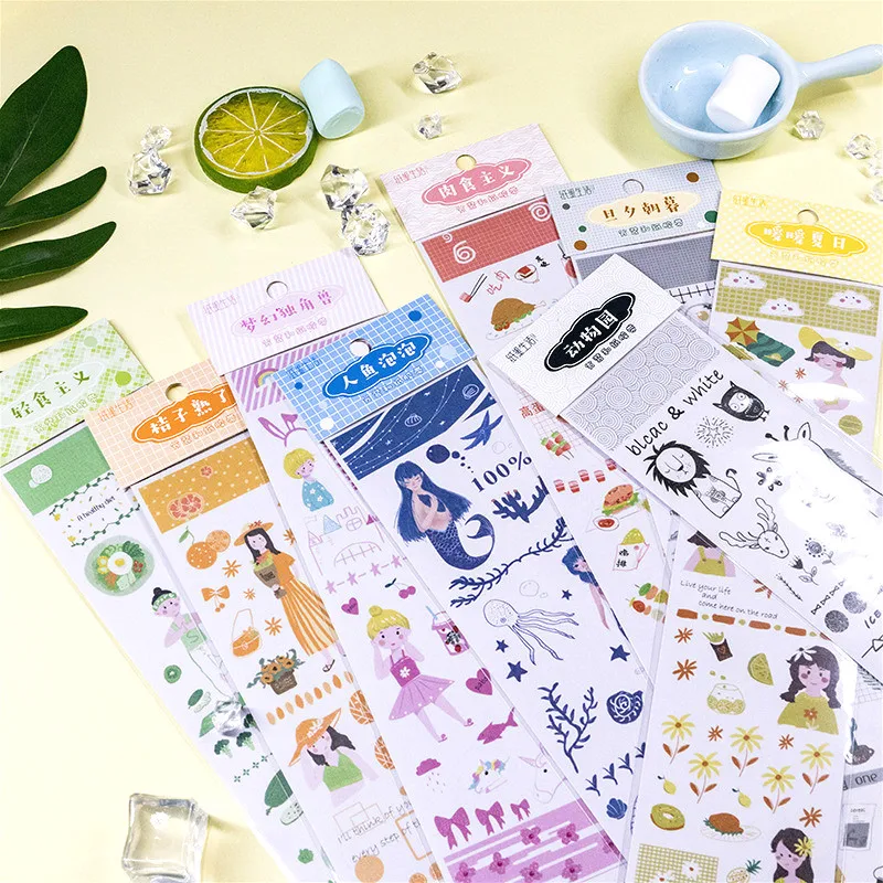 1 шт милые канцелярские принадлежности наклейки с милыми китами Прекрасный