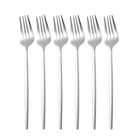 6 piece golden cutlery set stainless steel household fork cutlery set bright color kitchen dishwasher safe