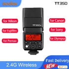 Вспышка для камеры Godox TT350 TTL 18000s высокоскоростная 2,4G Беспроводная система X вспышка speed lite для Canon Nikon Sony Fuji Olympus Pentax
