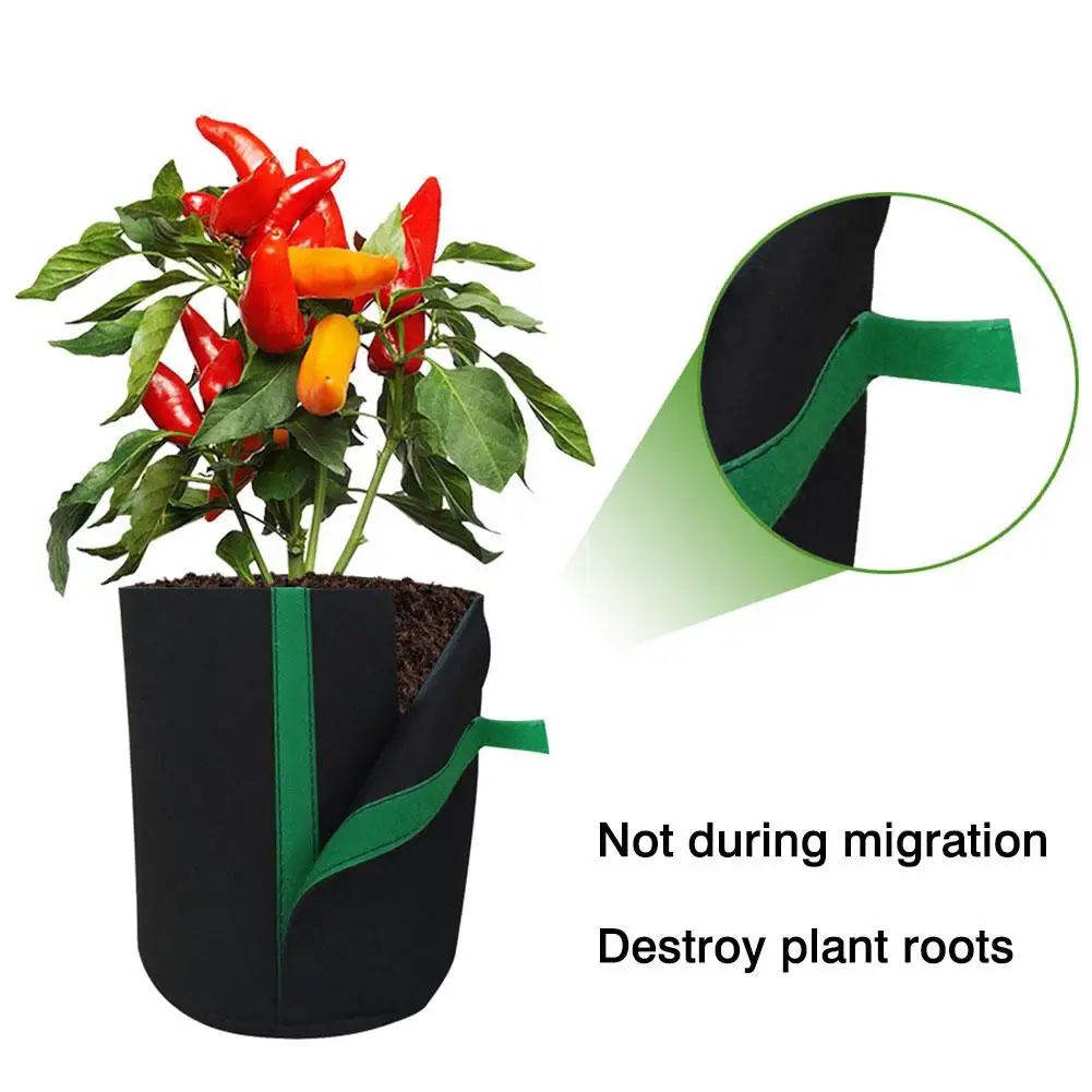 Сумка для выращивания растений многоразовый нетканый садовый мешок дома и