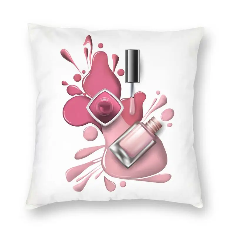 

Модная Косметика с лаком для ногтей, наволочка для подушки, двухсторонняя наволочка для маникюра, наволочка для дивана, индивидуальное оформление, чехол для дома