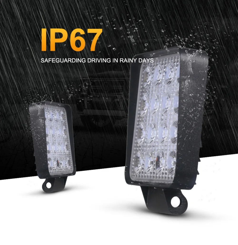 Nlpearl 2x4 дюймов Автомобильный светильник в сборе 42 Вт 48 Вт светодиодный противотуманный светильник s для грузовиков Рабочий СВЕТОДИОДНЫЙ светильник для 4x4 внедорожника ATV UTV трактор 12 В 24 В