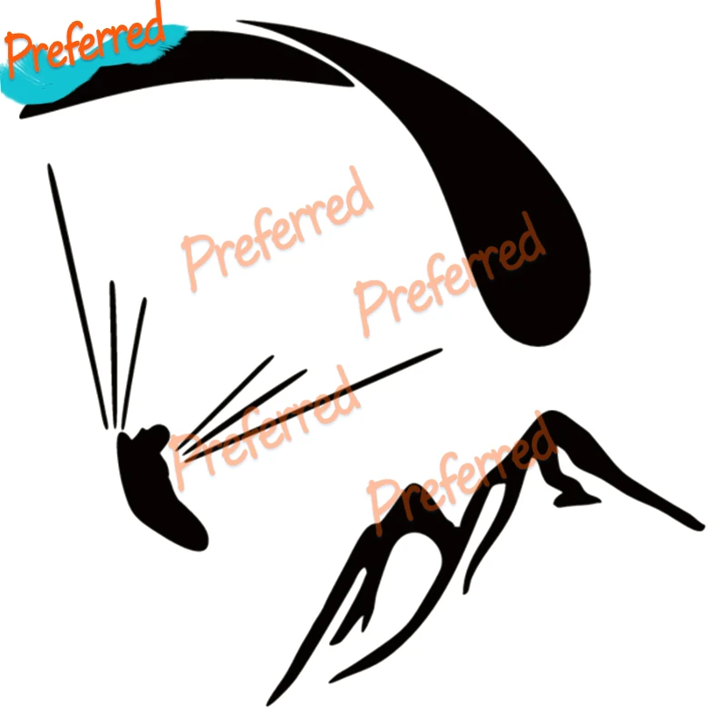 Качественная забавная наклейка на машину с принтом параплана Виниловая