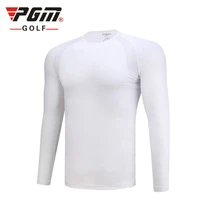 pgm men long sleeve sunscreen clothing white golf t shirt quick dry breathable bottoming shirt summer men golf wear 3 style neck