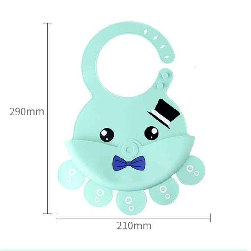 

Silicone Children's Rice Pocket Silicone Saliva Pocket Bib Silicone Baby Bib
