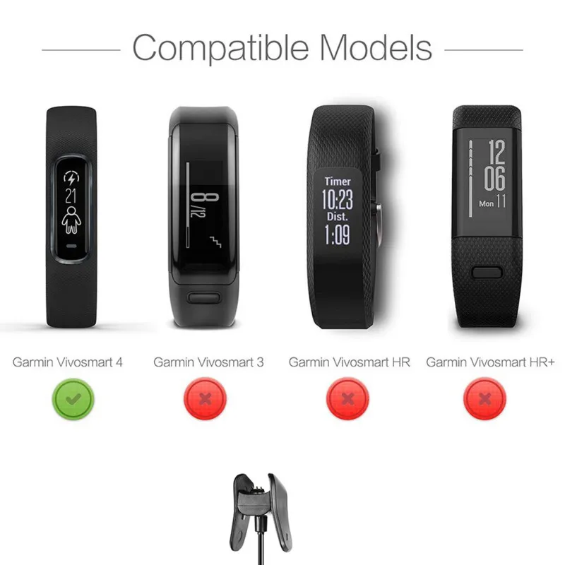 1 м зарядное устройство с зажимом для умных часов кабель питания зарядный шнур
