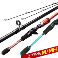 high carbon fishing lure rod 1 651 82 12 4m 2 tips mmh spinning casting rod pole freshsaltwater fishing tackle