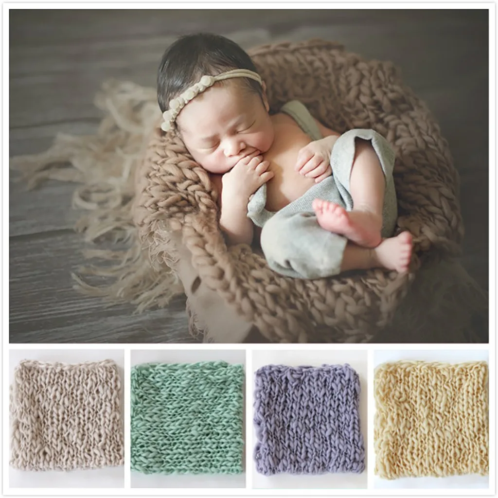 Детское одеяло в стиле ретро для новорожденных девочек и мальчиков Реквизит