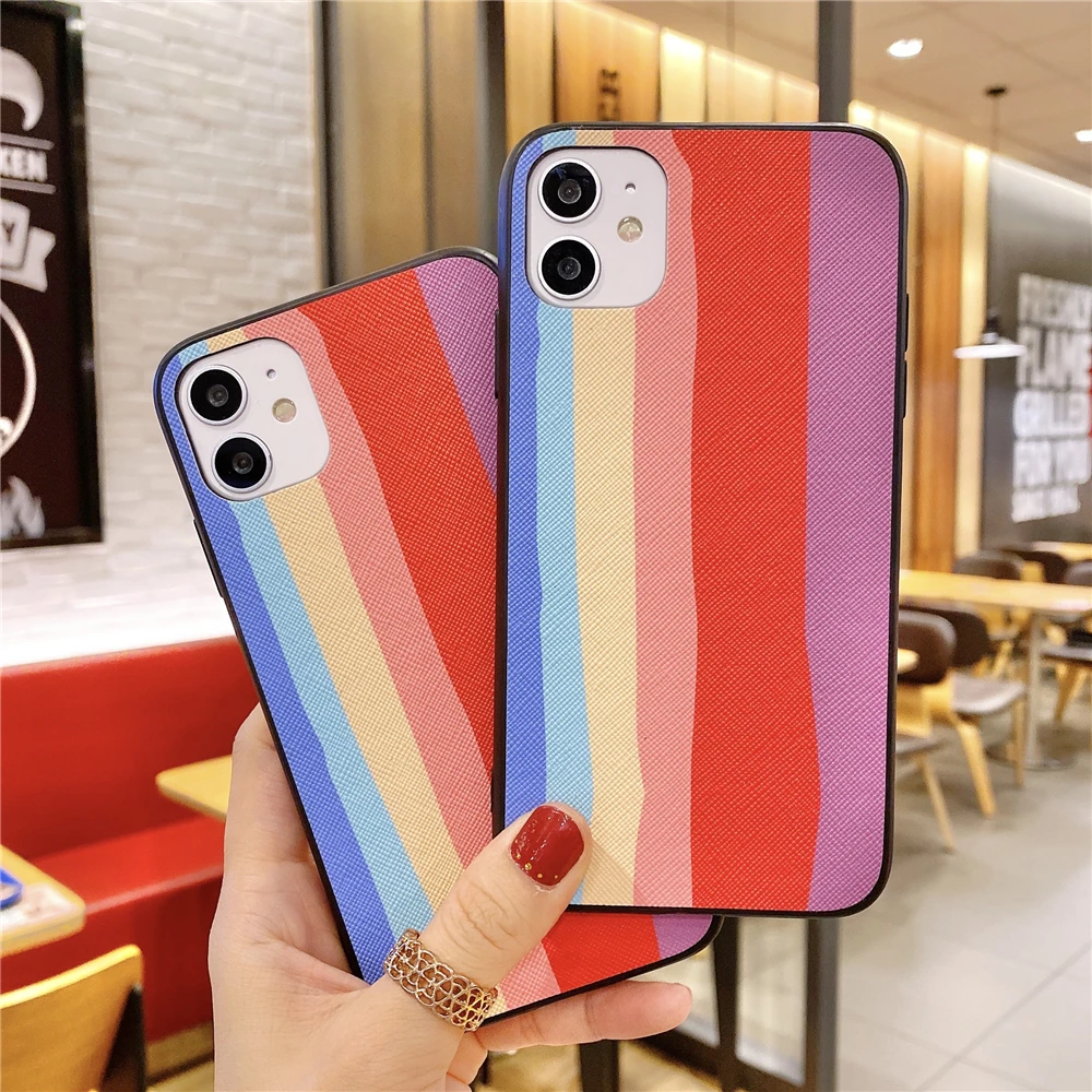 Чехол для Huawei Honor X10 5G 30 Pro 30s V30 PRO 8C 9A 8X 9 LITE Y5P Y6P Y7P Y8P Y5 Y6 Y7 Y9 2018 2019 Rainbow Handba | Мобильные