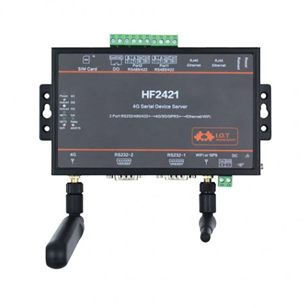 

Industrial Grade 3G 4G Router 2Serial Port Server Device RS232 RS485 RS422 to Ethernet Wifi GPRS Wireless Network Converter Q188