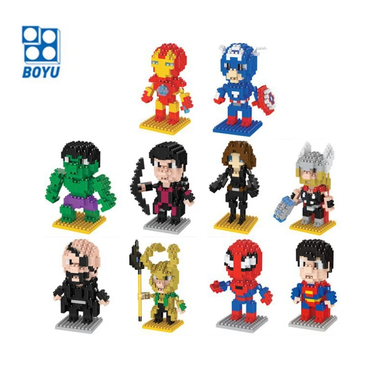 Супергерой строительный блок настольное украшение семейная игрушка для