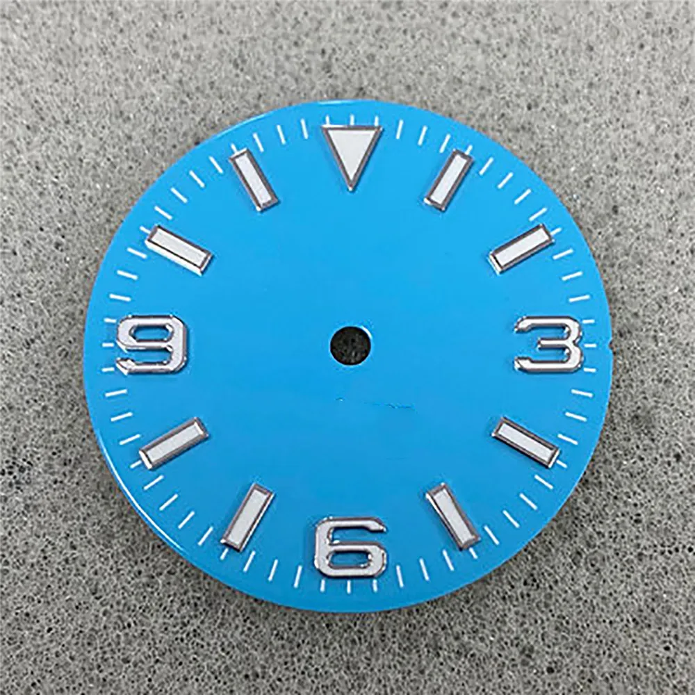 Практичные для часов циферблат с логотипом яркий цвет голубой Модифицированная