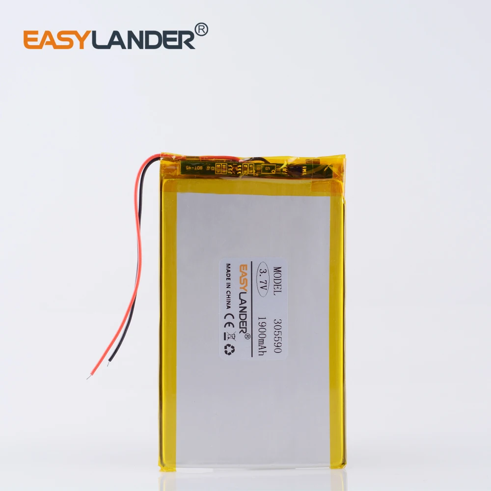 305590 3 7 V 1900mAh литий полимерная аккумуляторная батарея для GPS DVR ipod планшет PC MID