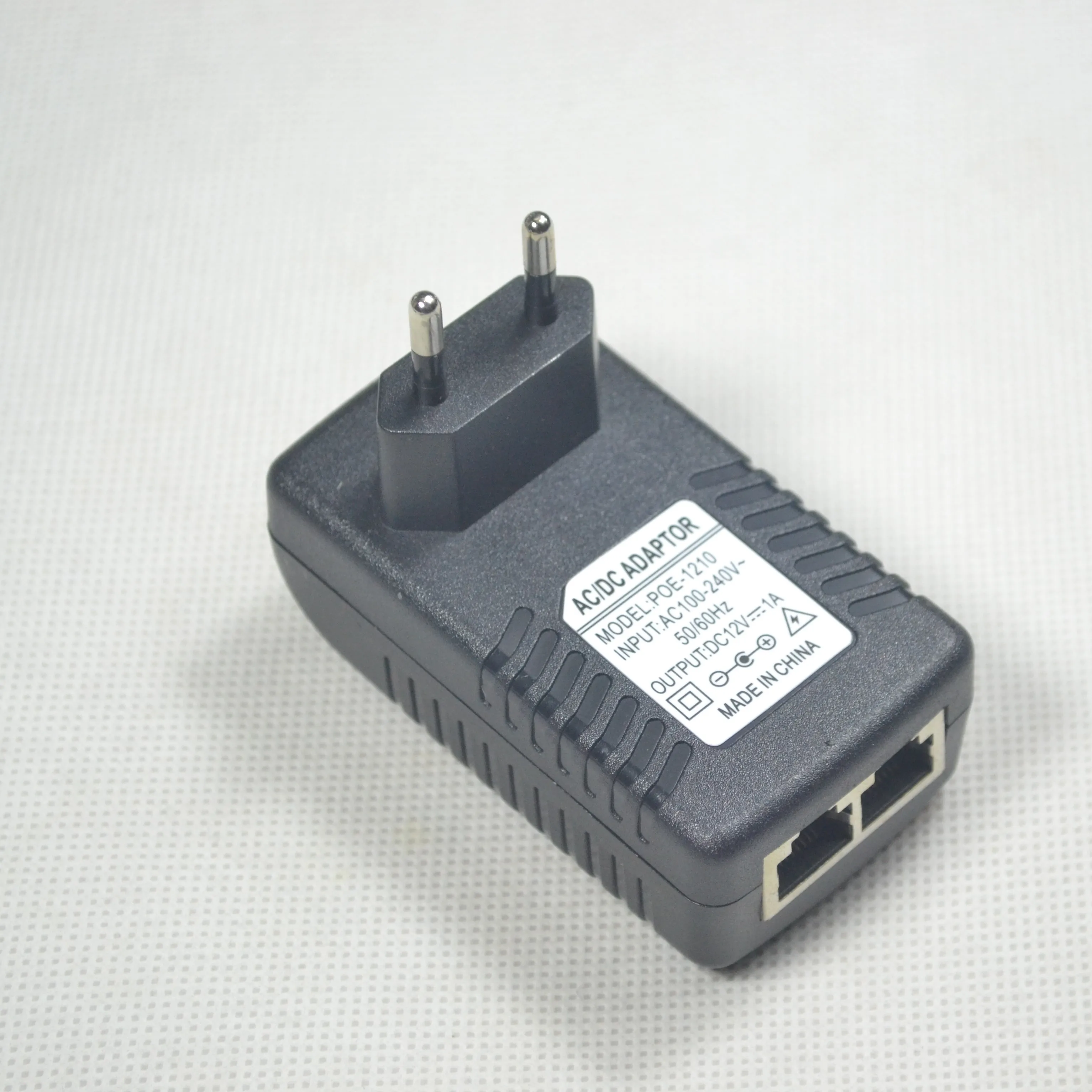 Источник питания от сети Ethernet 12V 1A POE адаптер Форсунка для IP системах