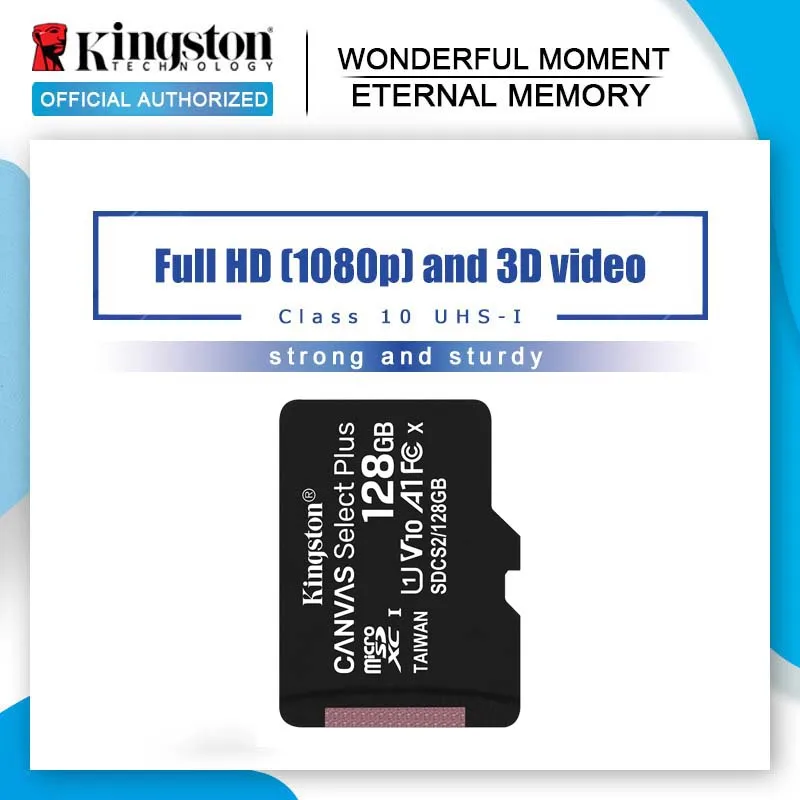 

Original Kingston Micro SD card 16GB MicroSD Memory Card 128GB 64GB 32GB Class10 TF Card MicroSDHC MicroSDXC UHS-1 4G 8GB Class4