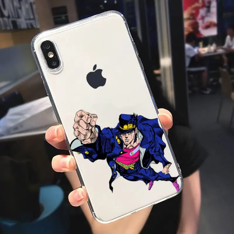 

JoJo's Bizarre Adventure anime Phone Case Transparent soft For iphone 5 5s 5c se 6 6s 7 8 11 12 plus mini x xs xr pro max