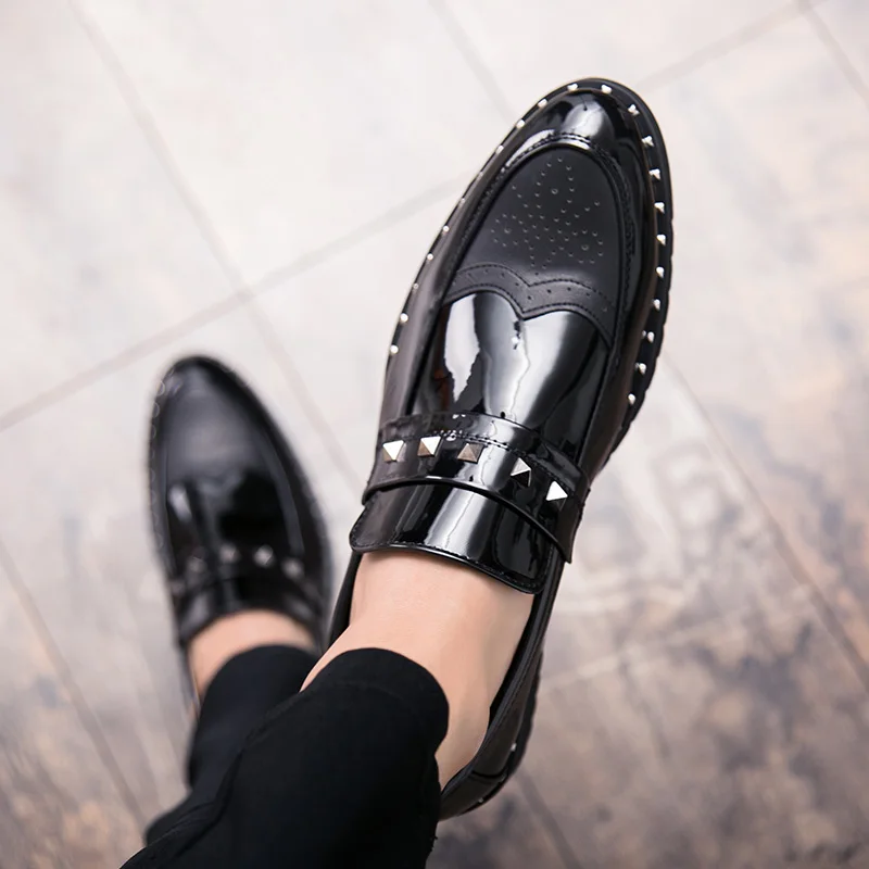 

Driving Shoes Gentleman Handmade Leather Shoes Men Party Comfortable Wear-resistant Fashion Mens Dress Personality Formal Men's