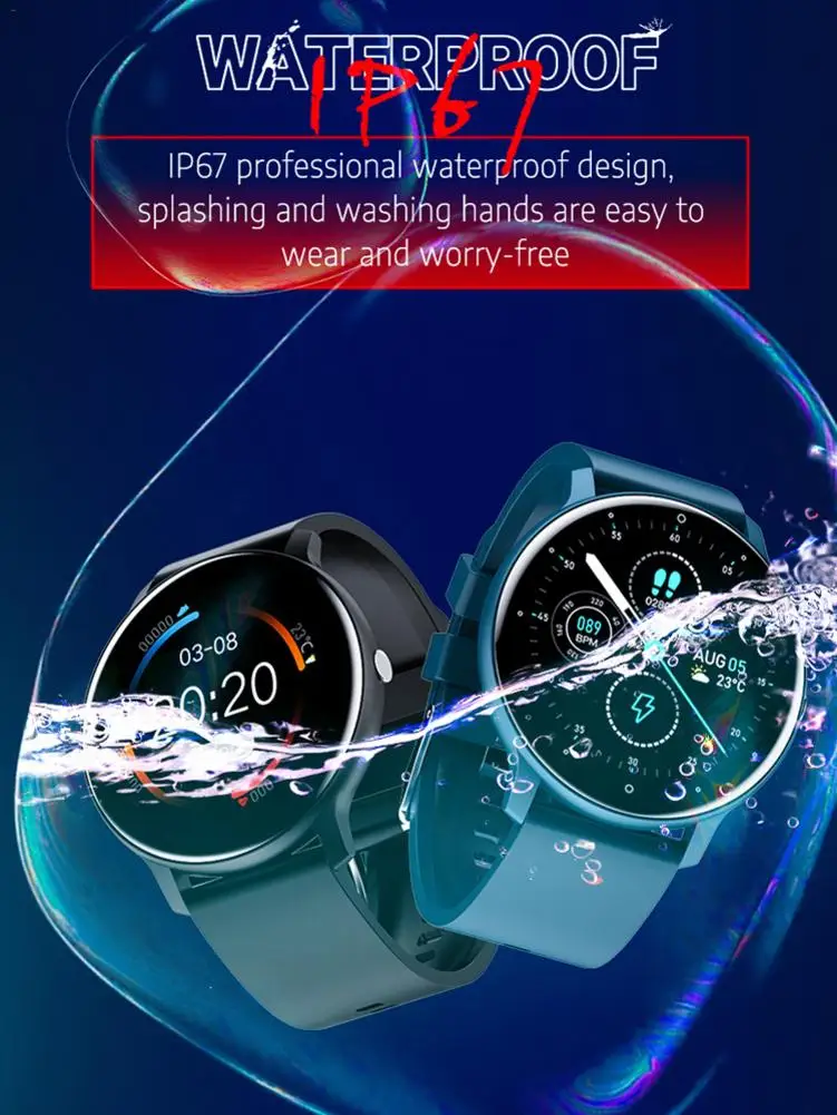 2021 New Smart Watch Heart Rate Monitor Watches Sports Fitness Tracker Waterproof Women Men Blood Pressure Wristwatch | Электроника